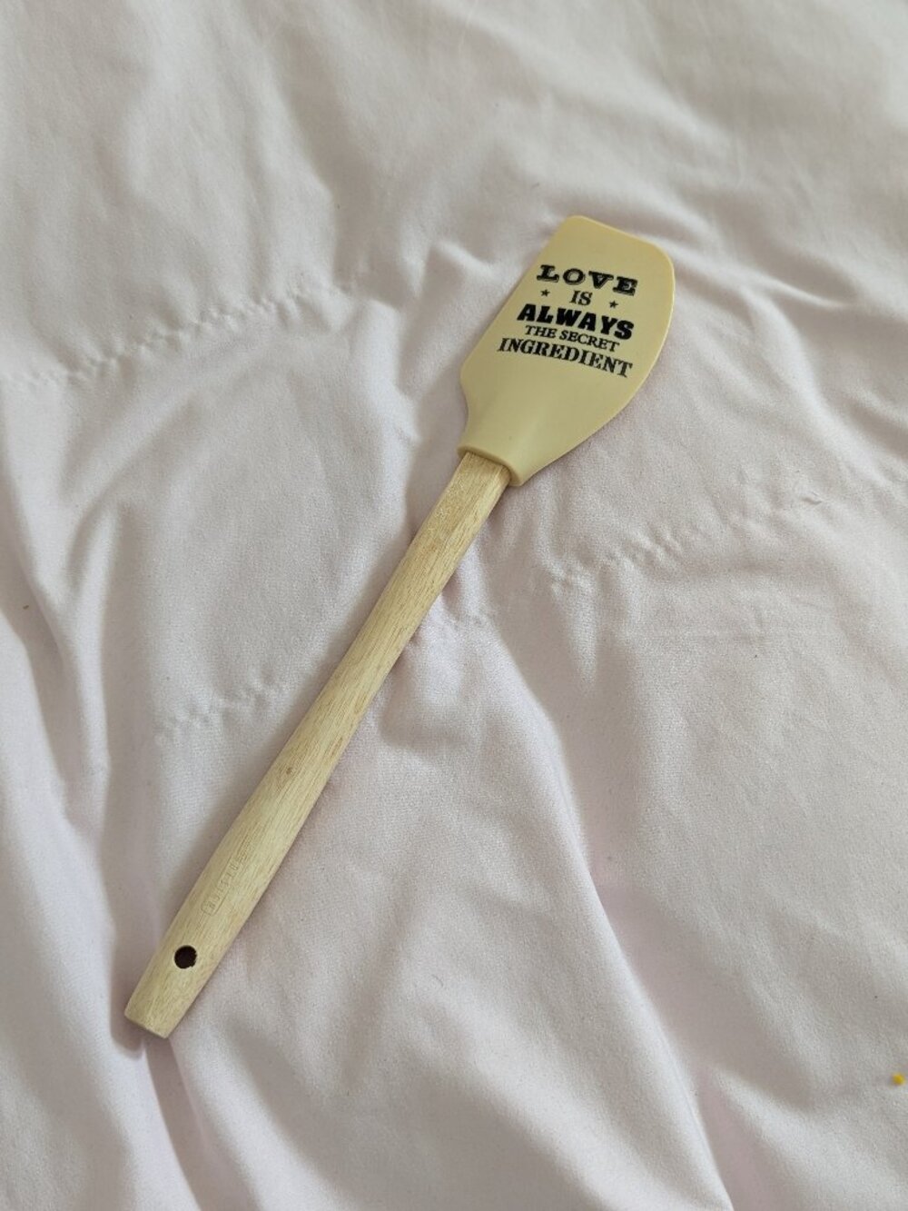 Beige Love Secret Ingredient Silicone Spatula